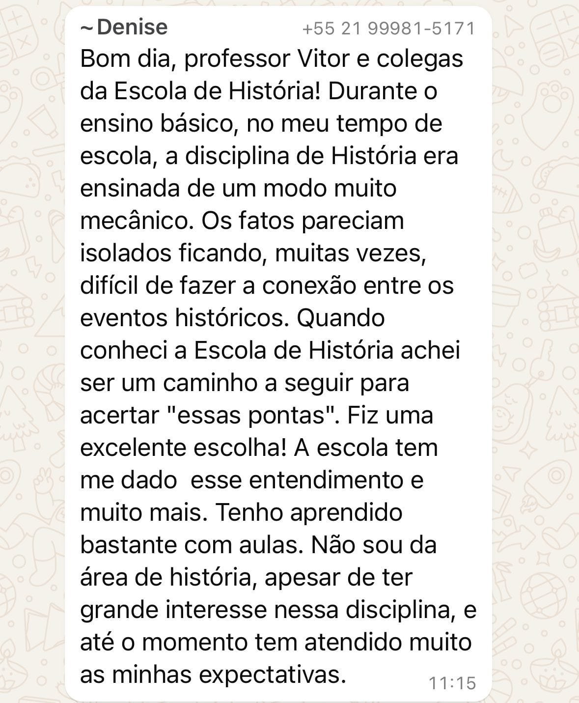 Depoimento de Denise